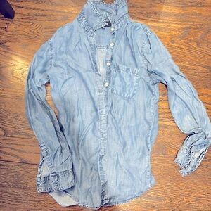Allen B Denim button down blouse